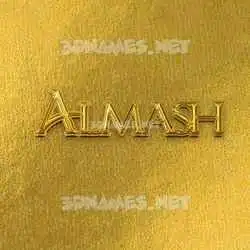 almash in All Gold style - 3D name wallpaper