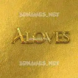 aloves in All Gold style - 3D name wallpaper