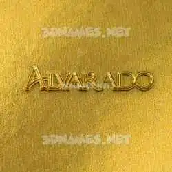 alvarado in All Gold style - 3D name wallpaper