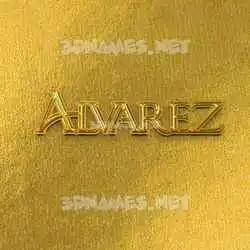 alvarez in All Gold style - 3D name wallpaper