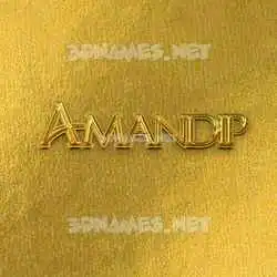 amandip in All Gold style - 3D name wallpaper