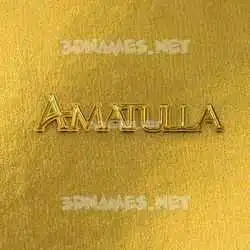 amatulla in All Gold style - 3D name wallpaper