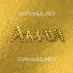 amaya in All Gold style - 3D name wallpaper
