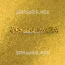ameerhamza in All Gold style - 3D name wallpaper