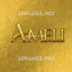ameli in All Gold style - 3D name wallpaper