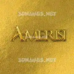 amerisi in All Gold style - 3D name wallpaper