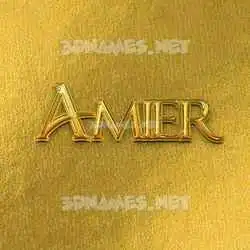 amier in All Gold style - 3D name wallpaper