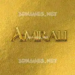 amirali in All Gold style - 3D name wallpaper