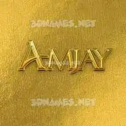 amjay in All Gold style - 3D name wallpaper