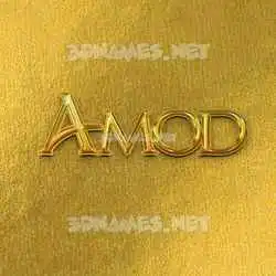 amod in All Gold style - 3D name wallpaper