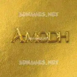amodh in All Gold style - 3D name wallpaper