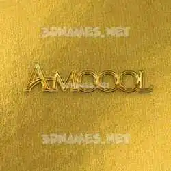 amoool in All Gold style - 3D name wallpaper