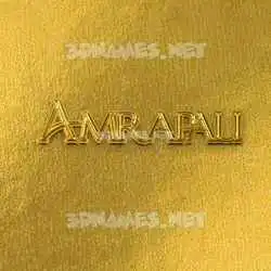 amrapali in All Gold style - 3D name wallpaper