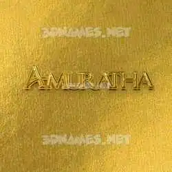 amuratha in All Gold style - 3D name wallpaper