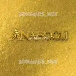 anahogui in All Gold style - 3D name wallpaper