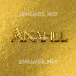 anahul in All Gold style - 3D name wallpaper