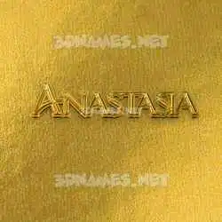 anastasia in All Gold style - 3D name wallpaper