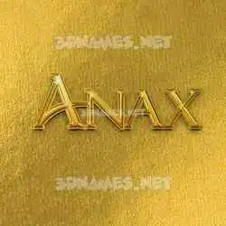 anax in All Gold style - 3D name wallpaper