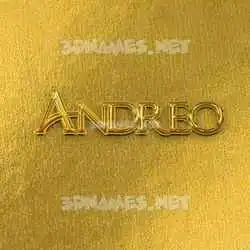 andreo in All Gold style - 3D name wallpaper