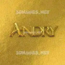andry in All Gold style - 3D name wallpaper
