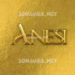 anesi in All Gold style - 3D name wallpaper