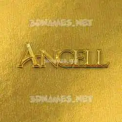 angell in All Gold style - 3D name wallpaper