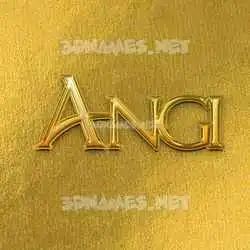 angi in All Gold style - 3D name wallpaper