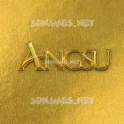 angsu in All Gold style - 3D name wallpaper