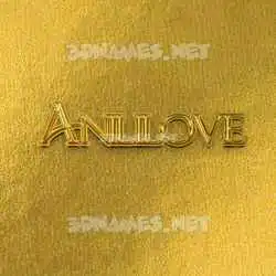 anililove in All Gold style - 3D name wallpaper