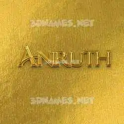 aniruth in All Gold style - 3D name wallpaper