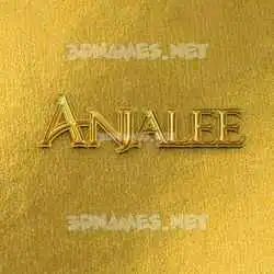 anjalee in All Gold style - 3D name wallpaper