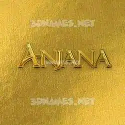 anjana in All Gold style - 3D name wallpaper