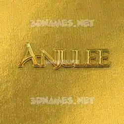 anjulee in All Gold style - 3D name wallpaper