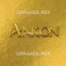 ankon in All Gold style - 3D name wallpaper
