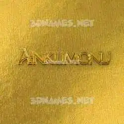ankumonu in All Gold style - 3D name wallpaper