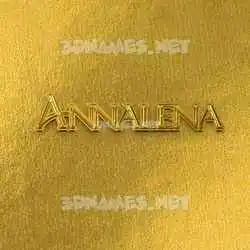 annalena in All Gold style - 3D name wallpaper