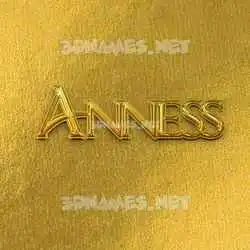 anness in All Gold style - 3D name wallpaper