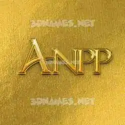 anpp in All Gold style - 3D name wallpaper