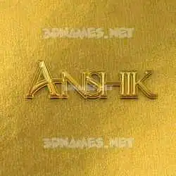 anshik in All Gold style - 3D name wallpaper