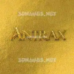 antrax in All Gold style - 3D name wallpaper