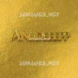 anudeeepp in All Gold style - 3D name wallpaper