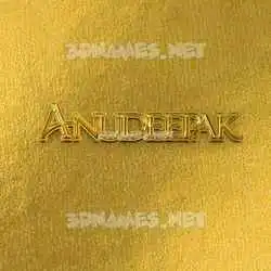 anudeepak in All Gold style - 3D name wallpaper