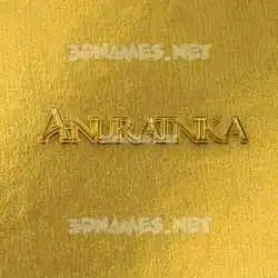anuratnika in All Gold style - 3D name wallpaper