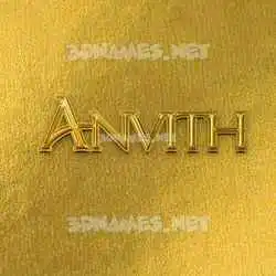 anvith in All Gold style - 3D name wallpaper