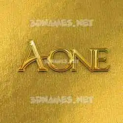 aone in All Gold style - 3D name wallpaper