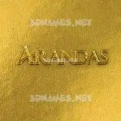 arandas in All Gold style - 3D name wallpaper