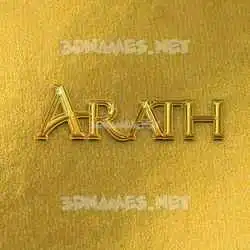 arath in All Gold style - 3D name wallpaper