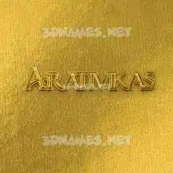 arativikas in All Gold style - 3D name wallpaper