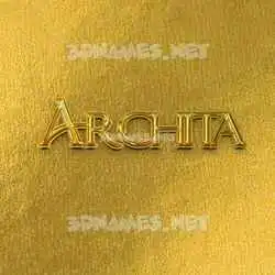 archita in All Gold style - 3D name wallpaper