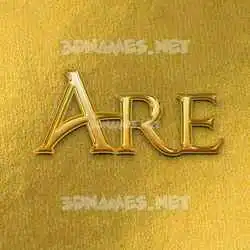 are in All Gold style - 3D name wallpaper